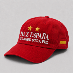 Gorra roja Haz España Grande Otra Vez con 2 estrellas doradas